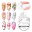 Makartt 3D Gel Nail Art: Clear Solid Builder Nail Gel 4 in 1 Non-sticky for Extension UV Glue for Acrylic Nails Rhinestones 3D sculpting Hard Gels UV/LED Lamp Required 15ml