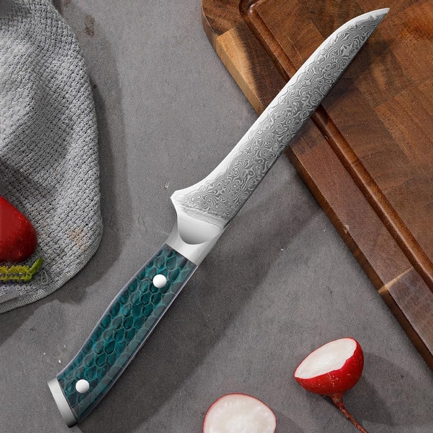 Meat Cleaver,Cleaver Knife 6.5 Inch Boning Knife 67 Layer Damascus Steel Blade Sharp Chefs Cleaver Steak Barbecue Kitchen Knives Resin Handle Cooking Tools