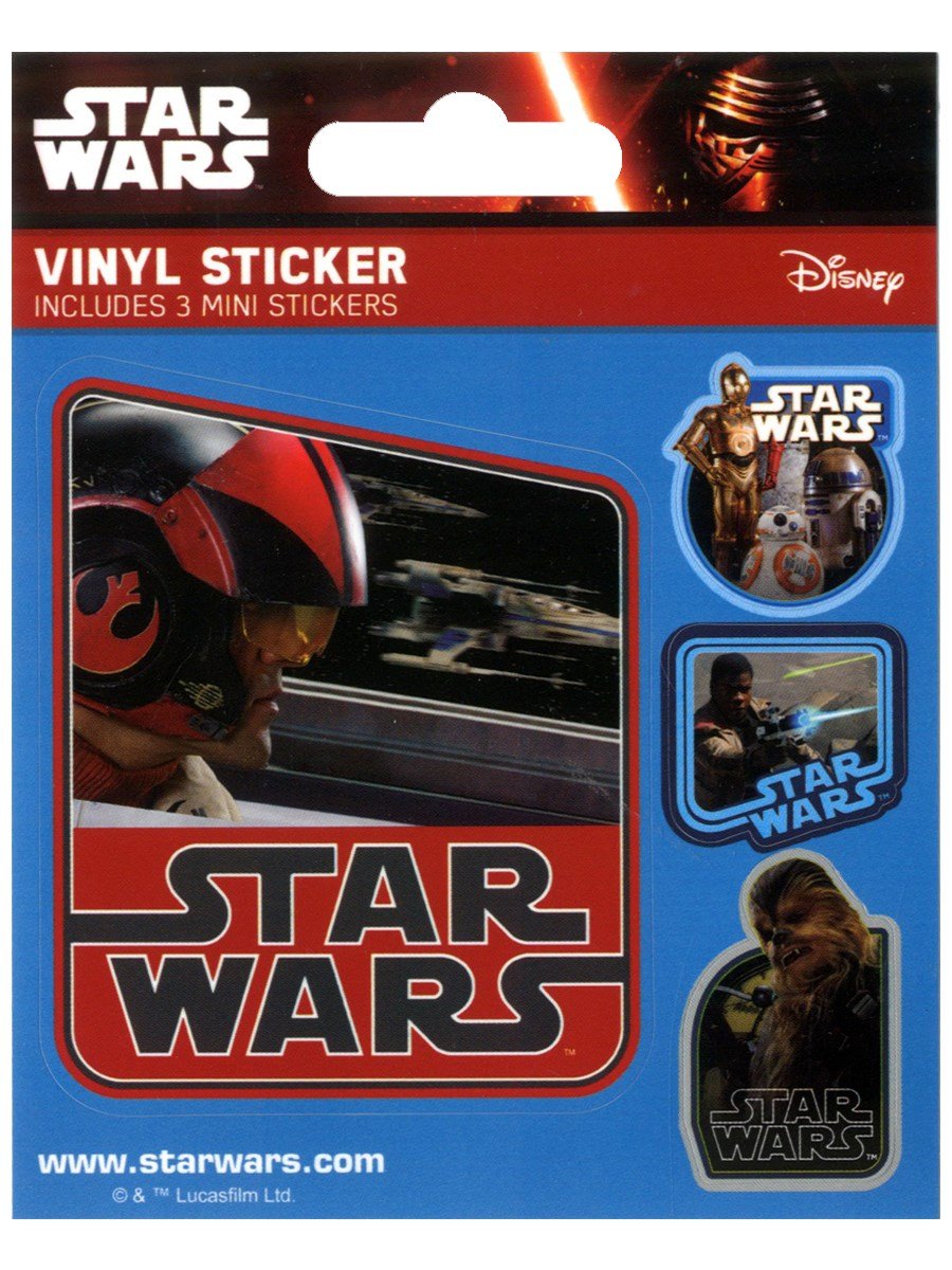 Pyramid International "Star Wars Episode VII (Resistance Retro) Vinyl Stickers, Multi-Colour, 10 x 12.5 cm