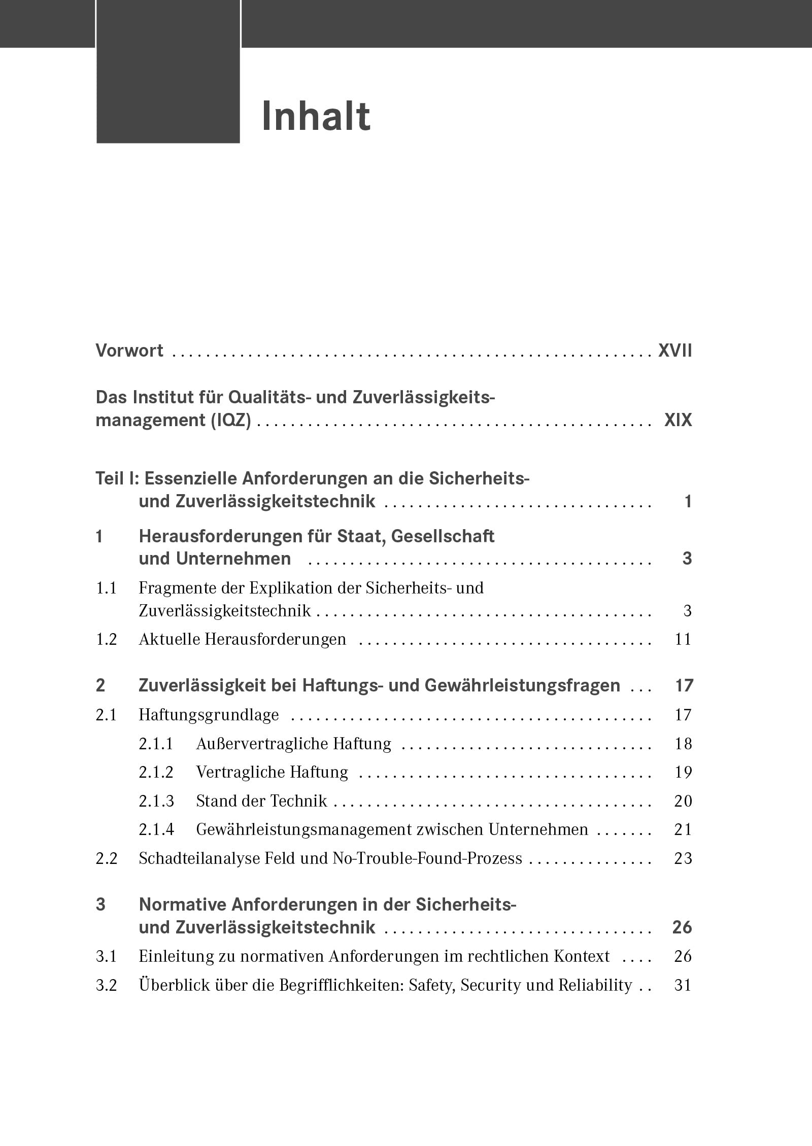 Sicherheit und Zuverlässigkeit technischer Systeme