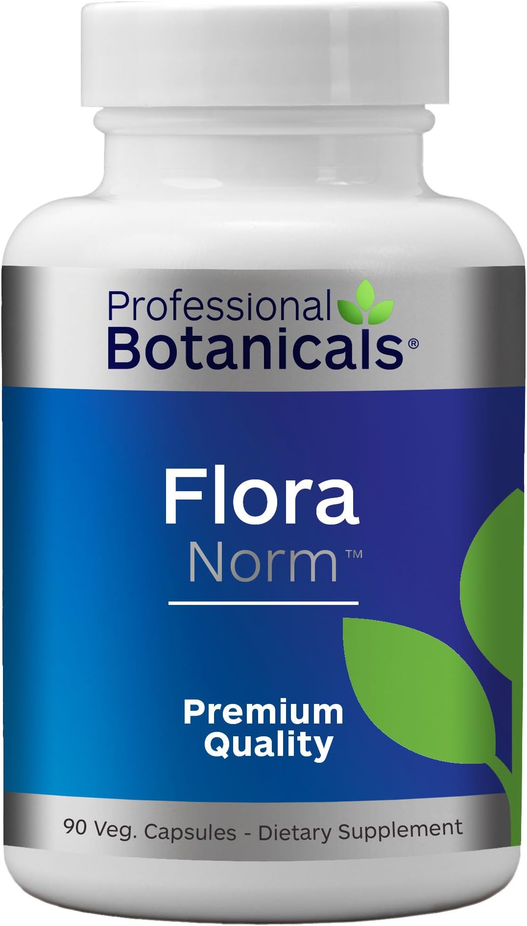 Flora Norm - 12-Strain Potent Vegan Probiotic Mix (10 Billion CFU/gm.) Supports Digestive and Immune Health 90 Vegetarian Capsules