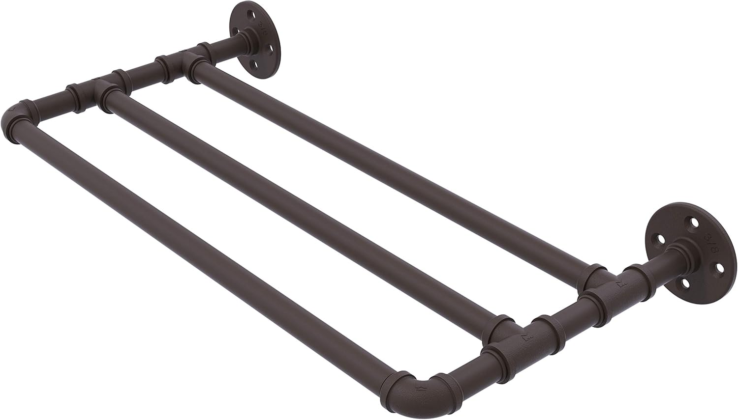 Allied Brass P-230-24-TS Pipeline Collection 24 Inch Wall Mounted Towel Shelf, 24", Antique Bronze
