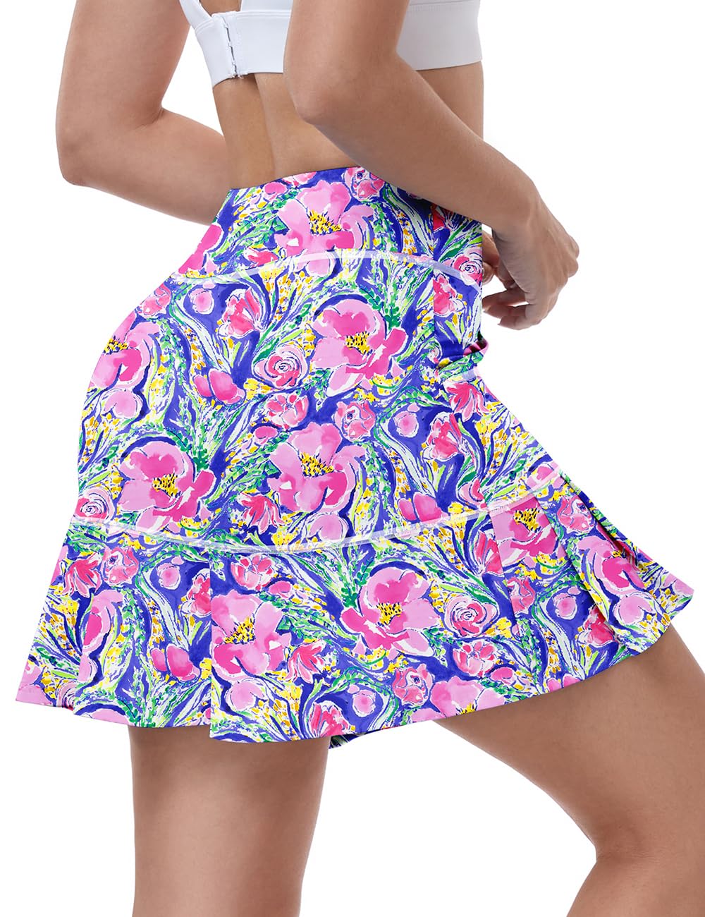 WOWENY Women's Athletic Tennis Skorts Skirts for Women Running Golf Skort with Pockets