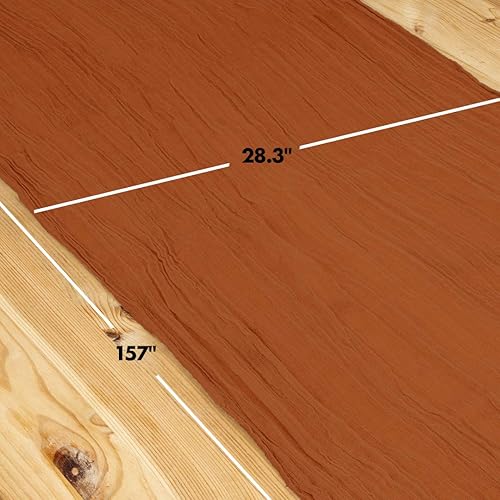 Miniatura 42 de Koyal Wholesale Camino de mesa de estopilla para decoración de boda, tela de gasa de tela transparente para granja rústica, fiesta bohemia nupcial,