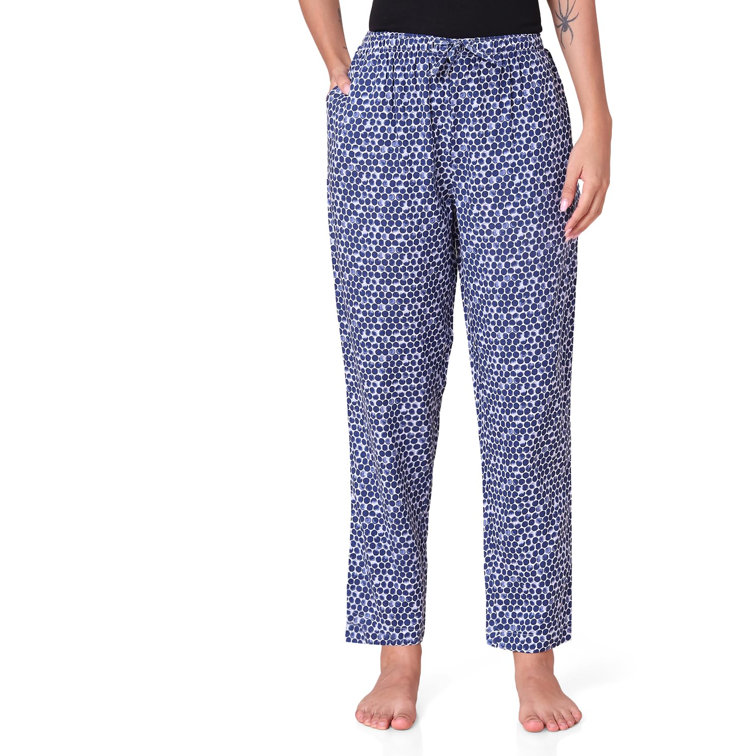 urban scottish Women Printed Pyjama with Side Pockets-picture-38