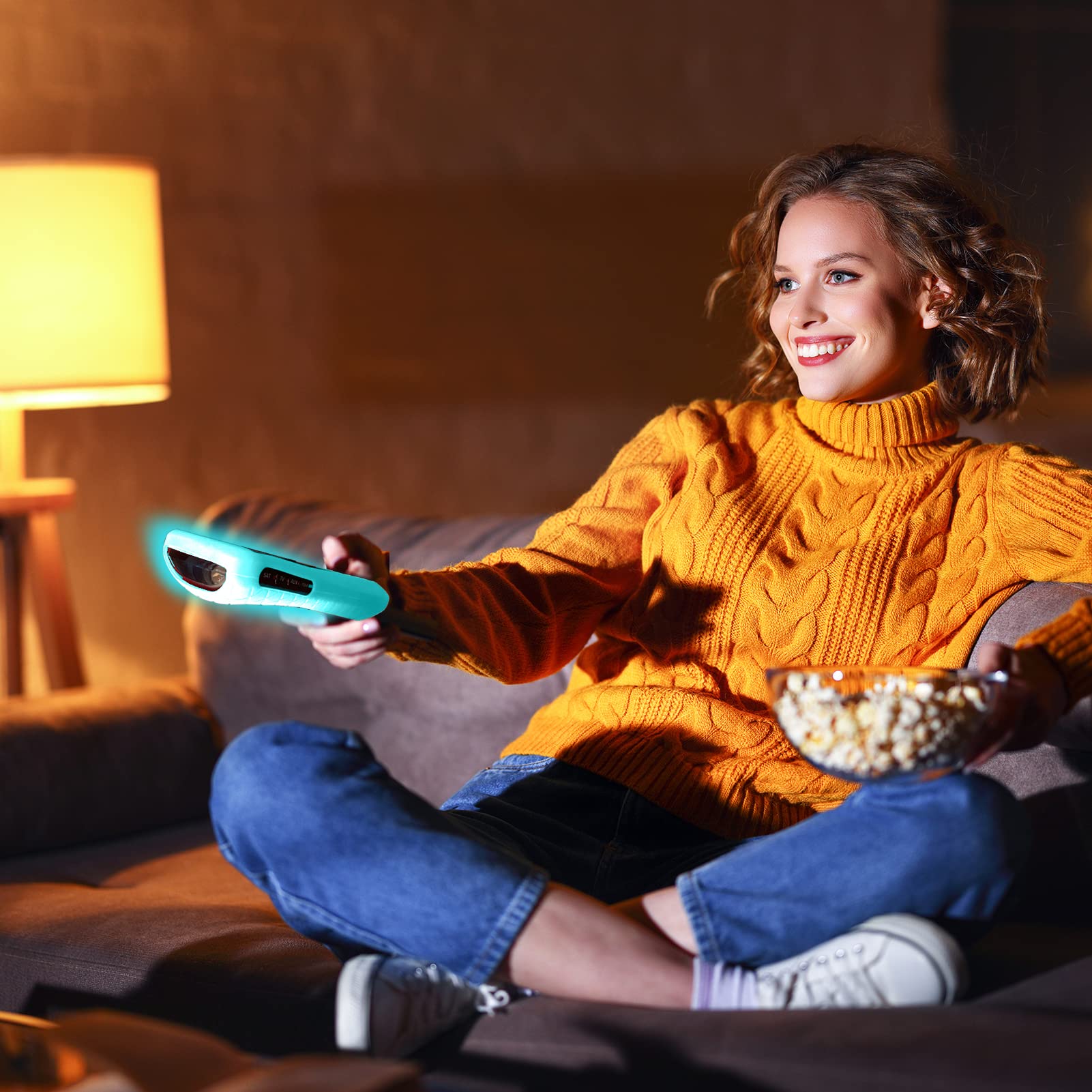 Paquete de 4 fundas remotas para control remoto de red de platos 52.0/54.0, funda de silicona para control remoto de TV, funda de piel que brilla en la oscuridad