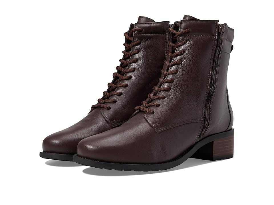 David Tate Expedition (Brown Pebble Grain Leather) Women's Boots INTERNATIONAL SHIPPING
