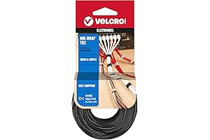 VELCRO Brand ONE WRAP Thin Ties: Keep Wires Organized with Gray Velcro