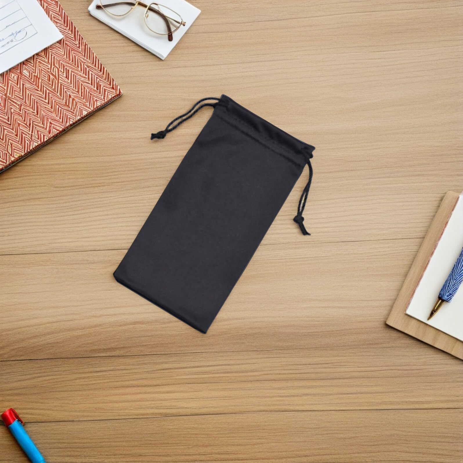 Hohopeti Custodia Morbida in Microfibra per Occhiali da Sole e Vista 9x18 Cm Coulisse, Set da 100 Pezzi Antipolvere per Viaggi, Casa e Scuola