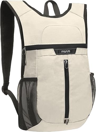 MOSISO Mochila de senderismo ligera pequeña mochila de viaje plegable para senderismo, bolsa de hombro plegable con bolsillo frontal vertical