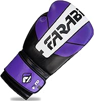 Vista 5 de Farabi Guantes de boxeo Pro Fighter Sparring Gym Bag Punching Focus Pad Mitts