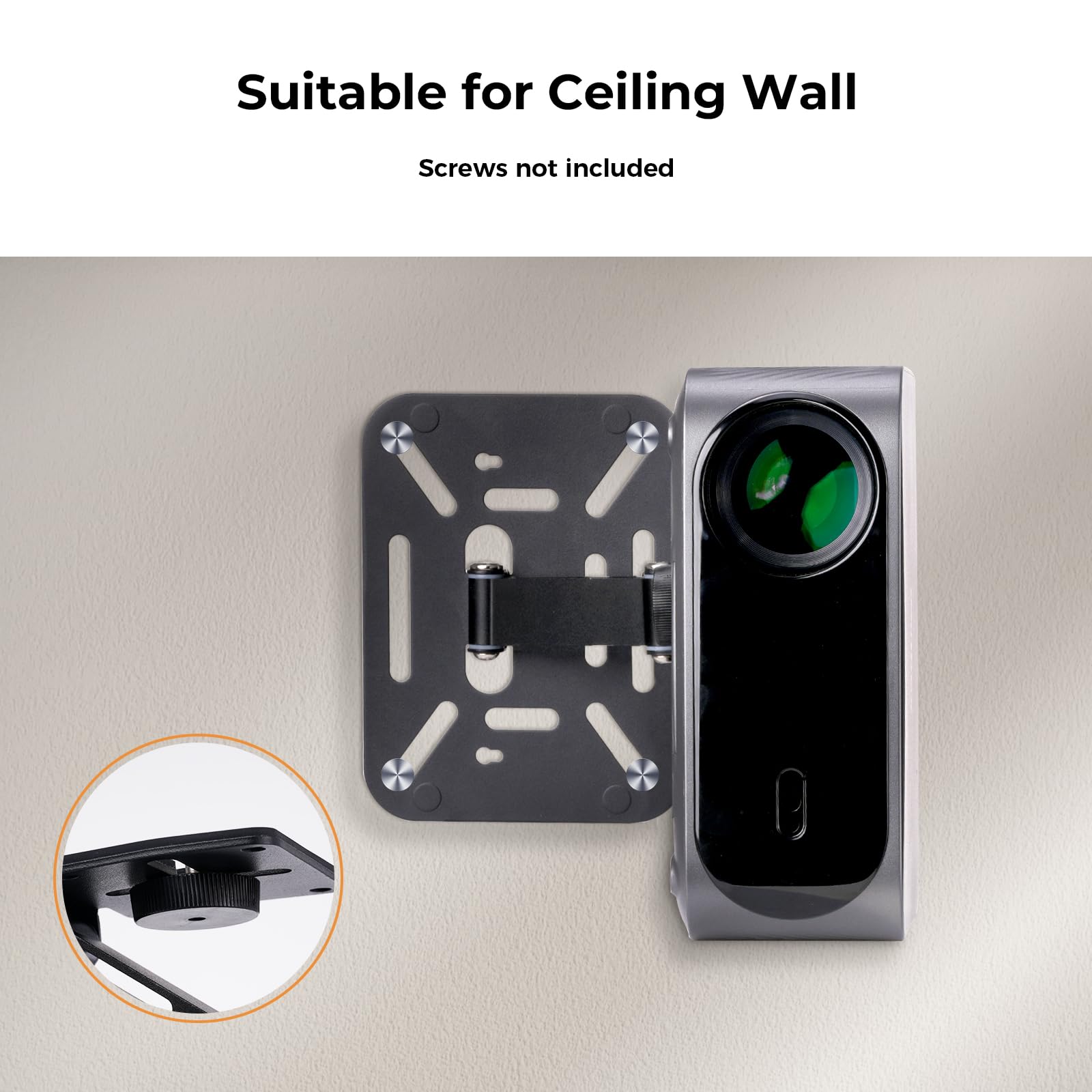 Support pliable pour projecteur, support pliable ultra compact avec installation facile et rotation à 180 degrés
