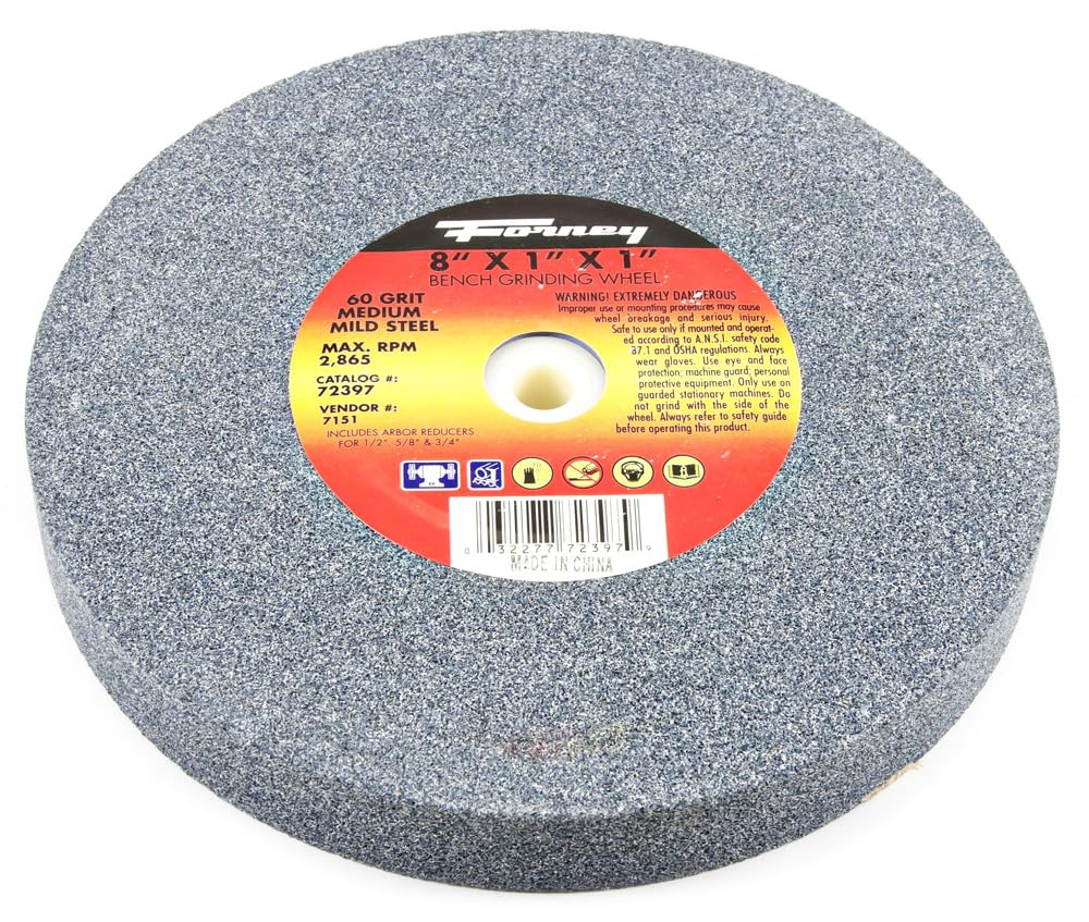 Meule vitrifiée Forney 72397 8-inch-by-1-inch avec alésage 2,5 cm