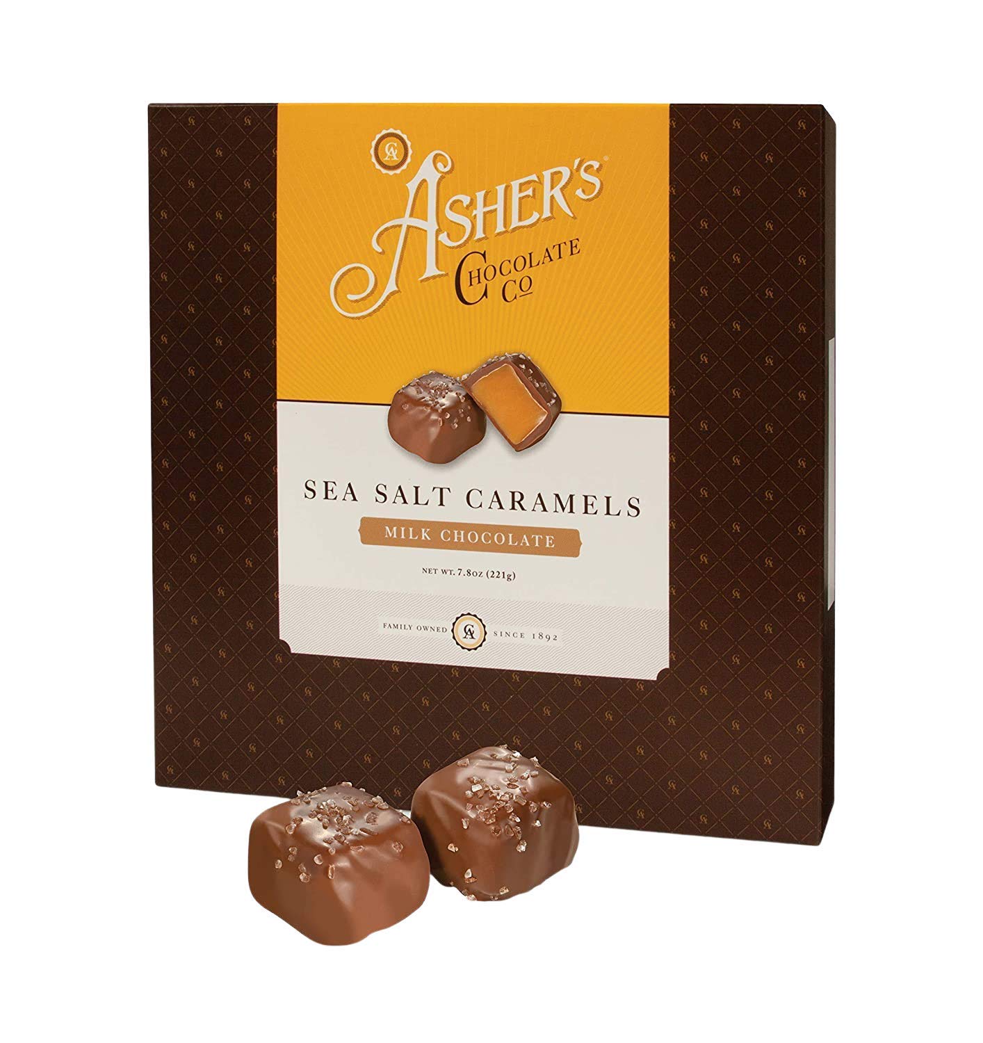 Asher's Chocolates, Chocolate Covered Sea Salt Caramels, Gourmet Sweet and Salty