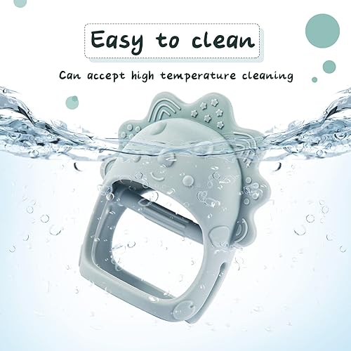 Miniatura 4 de Mordedores para bebés de 3 a 6 meses, juguetes para masticar bebés sin BPA, formas fáciles de agarrar con textura suave para exploración sensorial y