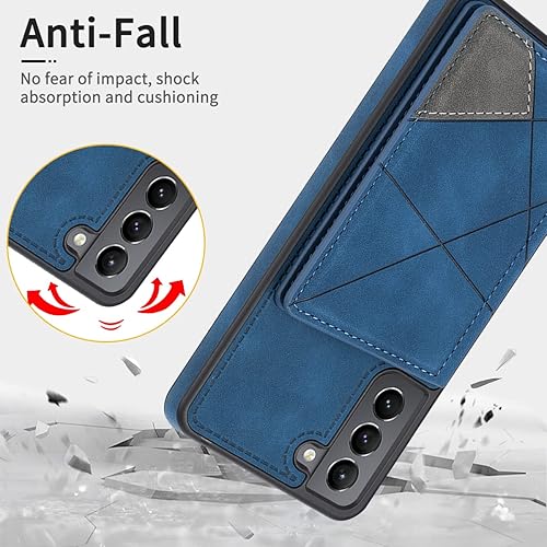 Miniatura 4 de Funda para Galaxy S22 Plus 5G, diseño para Samsung S22+ Wallet con protector de pantalla, de piel sintética, soporte para tarjetas, ranuras