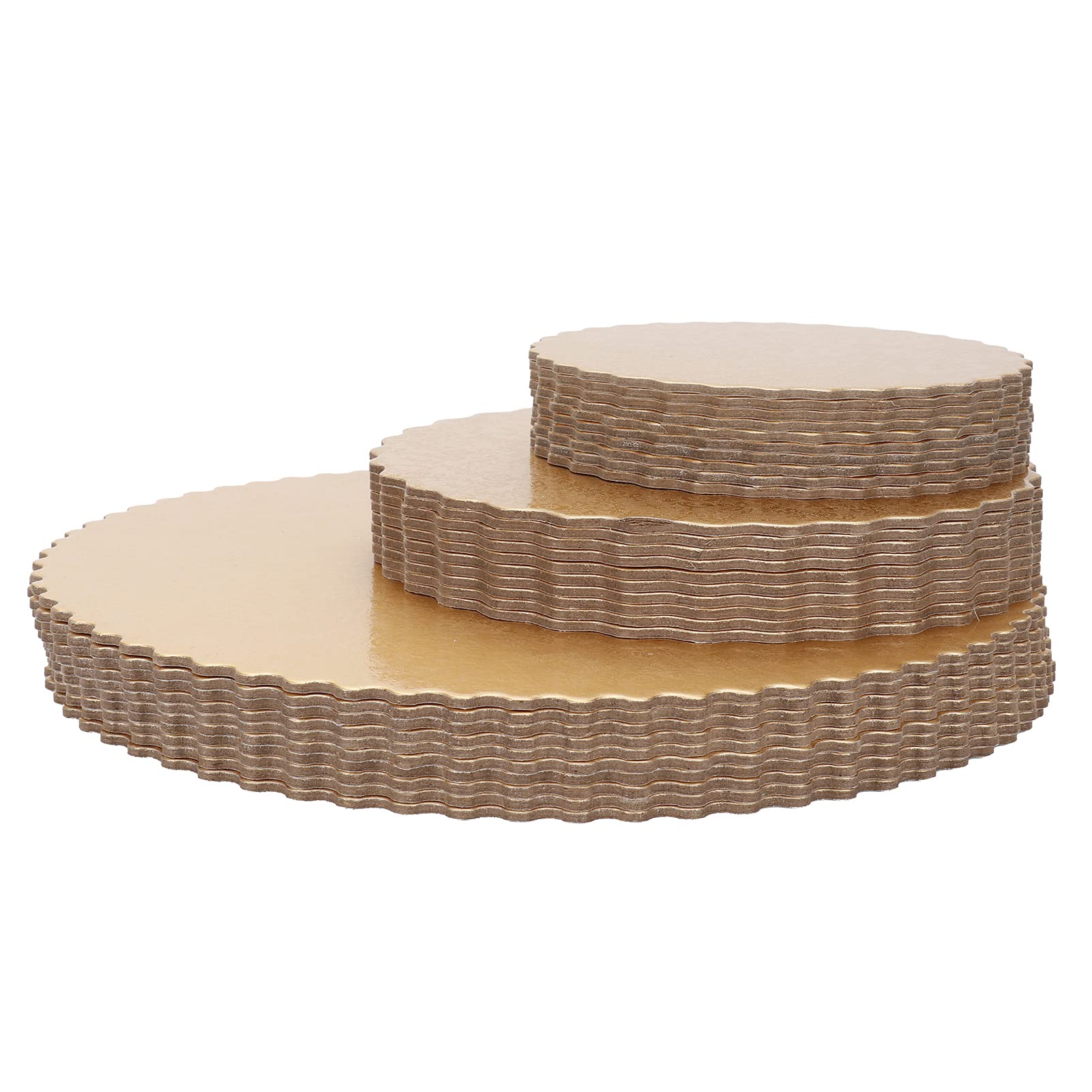 Tissting 10 Piezas de Tableros para Tartas Bases de Cartón Redondas para Tartas Soporte Inferior Utilizable de Doble Cara Grueso Tablero Impreso para Tartas Disponible en 3 Tamaños(12in)