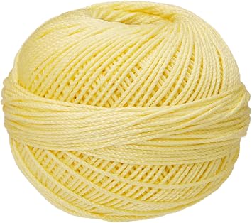 Handy Hands Lizbeth Egyptian Cotton Crochet Thread, Tatting Thread, and Knitting Thread Size 3 50 Grams 120 Yards HH03615, Yellow Light