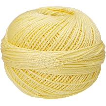 Handy Hands Lizbeth Egyptian Cotton Crochet Thread, Tatting Thread, and Knitting Thread Size 3 50 Grams 120 Yards HH03615, Yellow Light