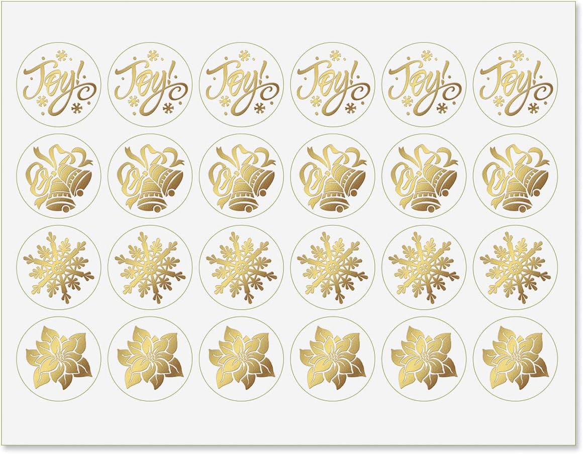 Colorful Images Christmas Pine Holiday Greeting Cards and Matching Seals- Set of 24 Foil Stamped Christmas Cards, Large 5 x 7 Inches - Image 4