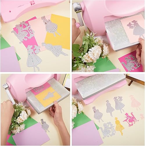 Miniatura 5 de GLOBLELAND 4 troqueles de corte de metal para dama, té de la tarde, elegantes troquelados para manualidades, álbumes de recortes, boda, cumpleaños,