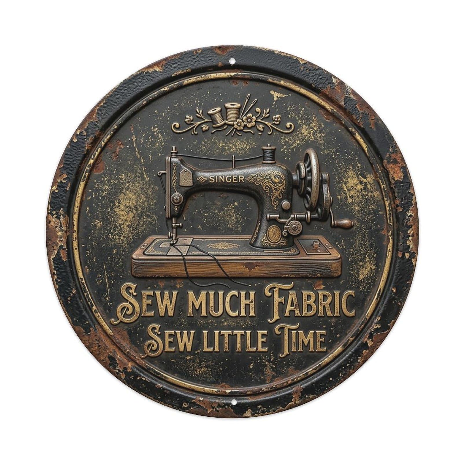 Sewing Machine Stitch Craftroom Metal Tin Sign