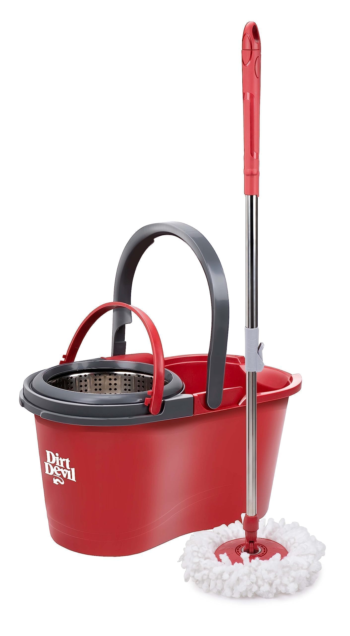 Dirt Devil Mop systeem met wringer - 16 L - 17 x 98-118 cm - rood