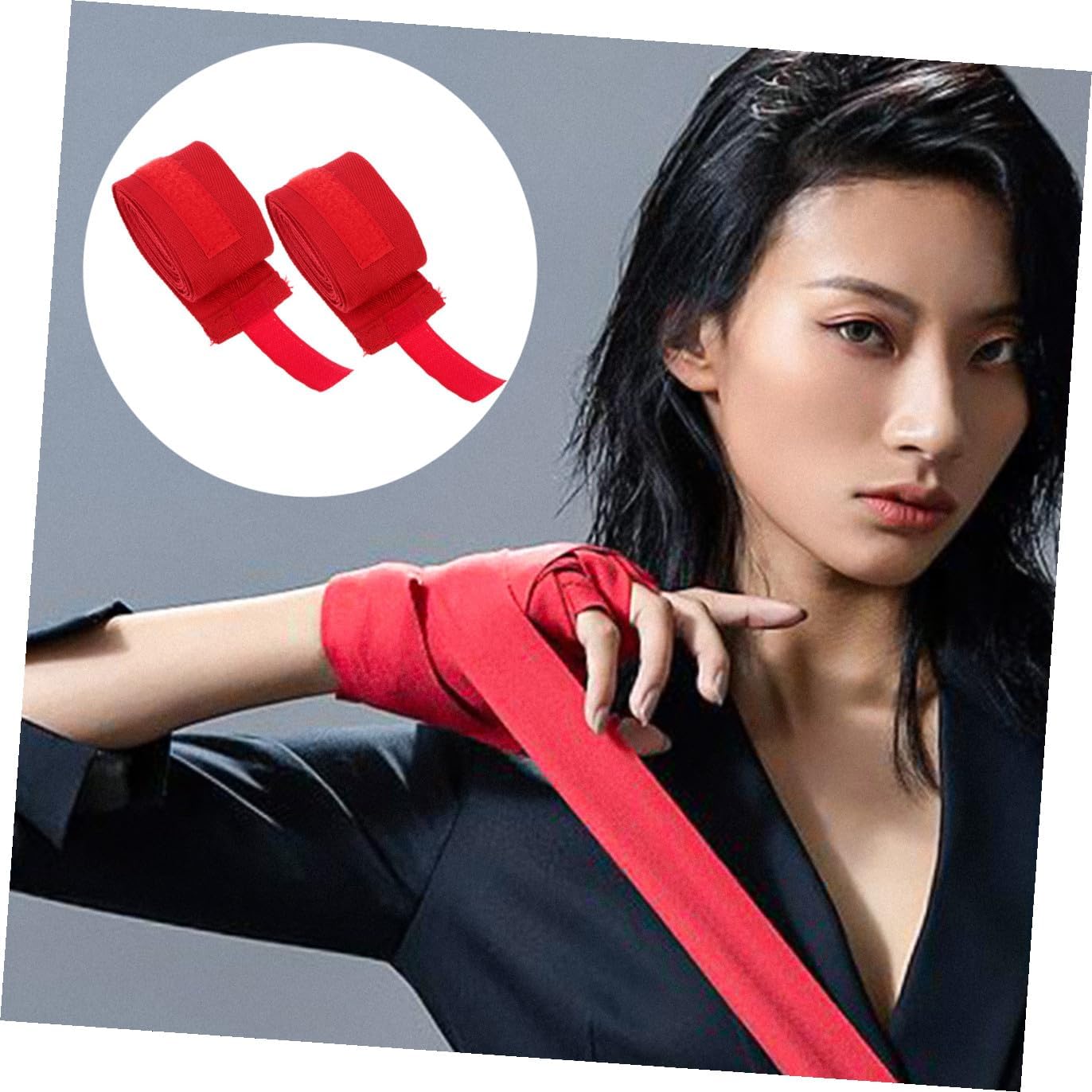 2 Pairs Premium Cotton Hand Wraps for Boxing and Kickboxing Wrist Straps Breathable Sweat-Absorbent Support for Taekwondo and Martial Arts Training Lightweight Elastic Bandages for