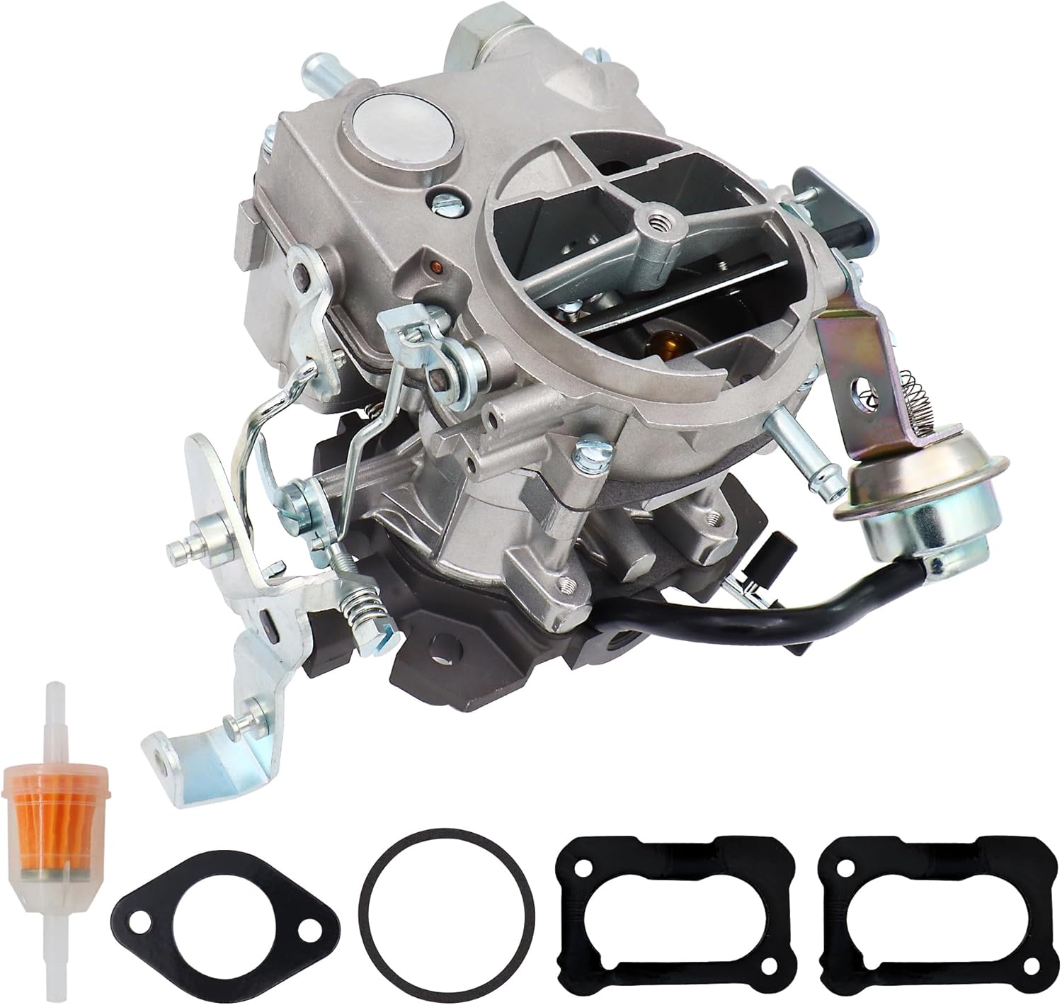 2 Barrel Carburetor fits for Type Rochester 2GC Chevy 5.7L/350 6.6L/400 Engines with Automatic Choke, for 1970-1980 Chevrolet Chevy Small Block Engines Large Base