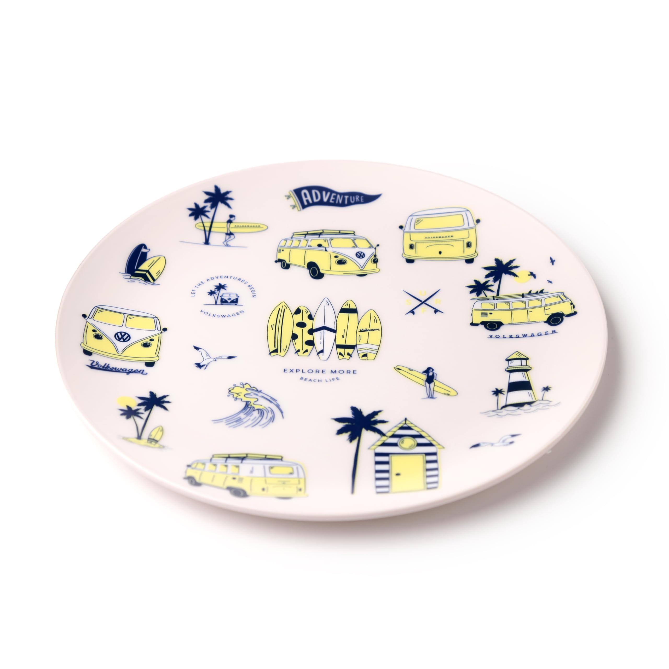 Puckator Set di 4 Piatti da Picnic in rPET Explore Volkswagen T1