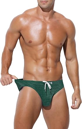 Arjen Kroos Men's Mesh Swim Briefs,Quick-Dry Bikini Swimwear with Pouch