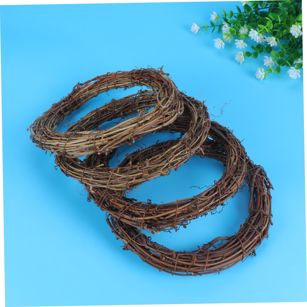 TOPBATHY 8pezzi Decorazione Fai Te Rattan Naturale Di Ghirlande Per Matrimonio Natale e Feste Per Decorare Ambienti Interni e Esterni