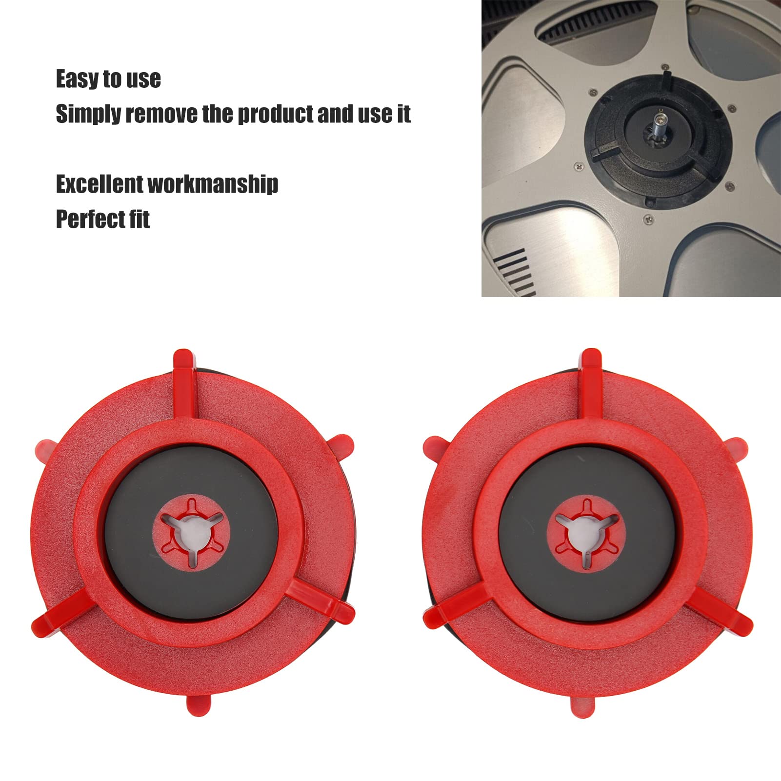 Universal 10 Inch Nab Hub Adapter, Professional Reel to Reel Tape Recorders Opener for for B67 for Akai for Teac for G8M2, 1 Pair (Red)