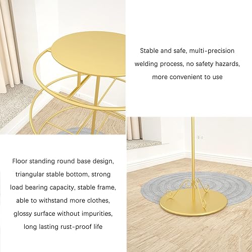 Miniatura 6 de LXBAMKEA Perchero de ropa independiente giratorio, boutiques comerciales, tienda de ropa al por menor, estante de ropa colgante para ropa, pañuelos,