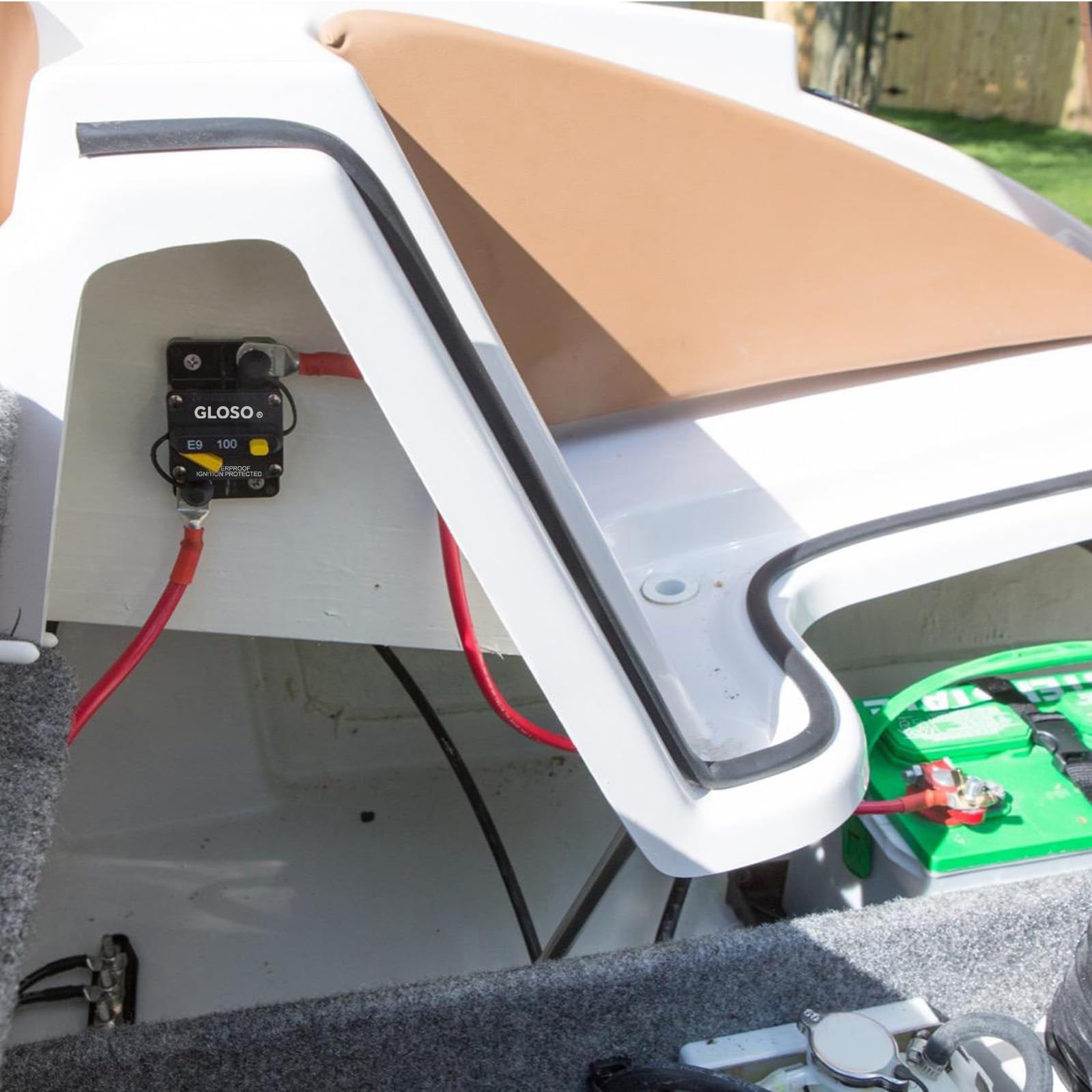 Gloso Disjoncteur Réinitialisation manuelle étanche Interrupteurs bateau voiture 175 AMP E93