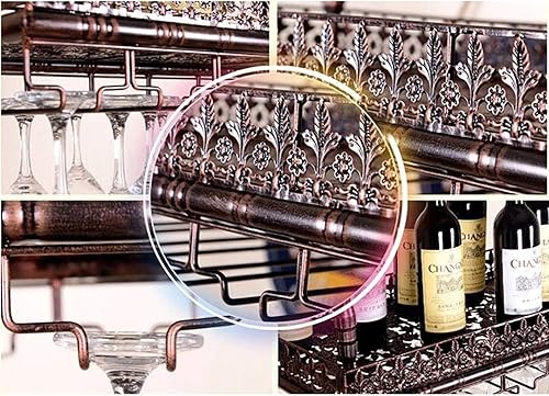 Miniatura 3 de AZMANI Estante colgante para vinos, soporte de vino de techo, estante para copas de vino para el hogar, adornos creativos, copas de metal, soporte
