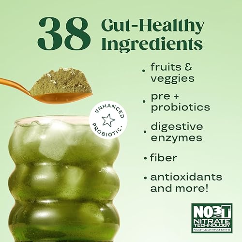 Miniatura 2 de Bloom Nutrition Polvo de Superalimento Verde, Enzimas Digestivas con Probióticos y Prebióticos, Salud Intestinal, Alivio de Hinchazón para Mujeres