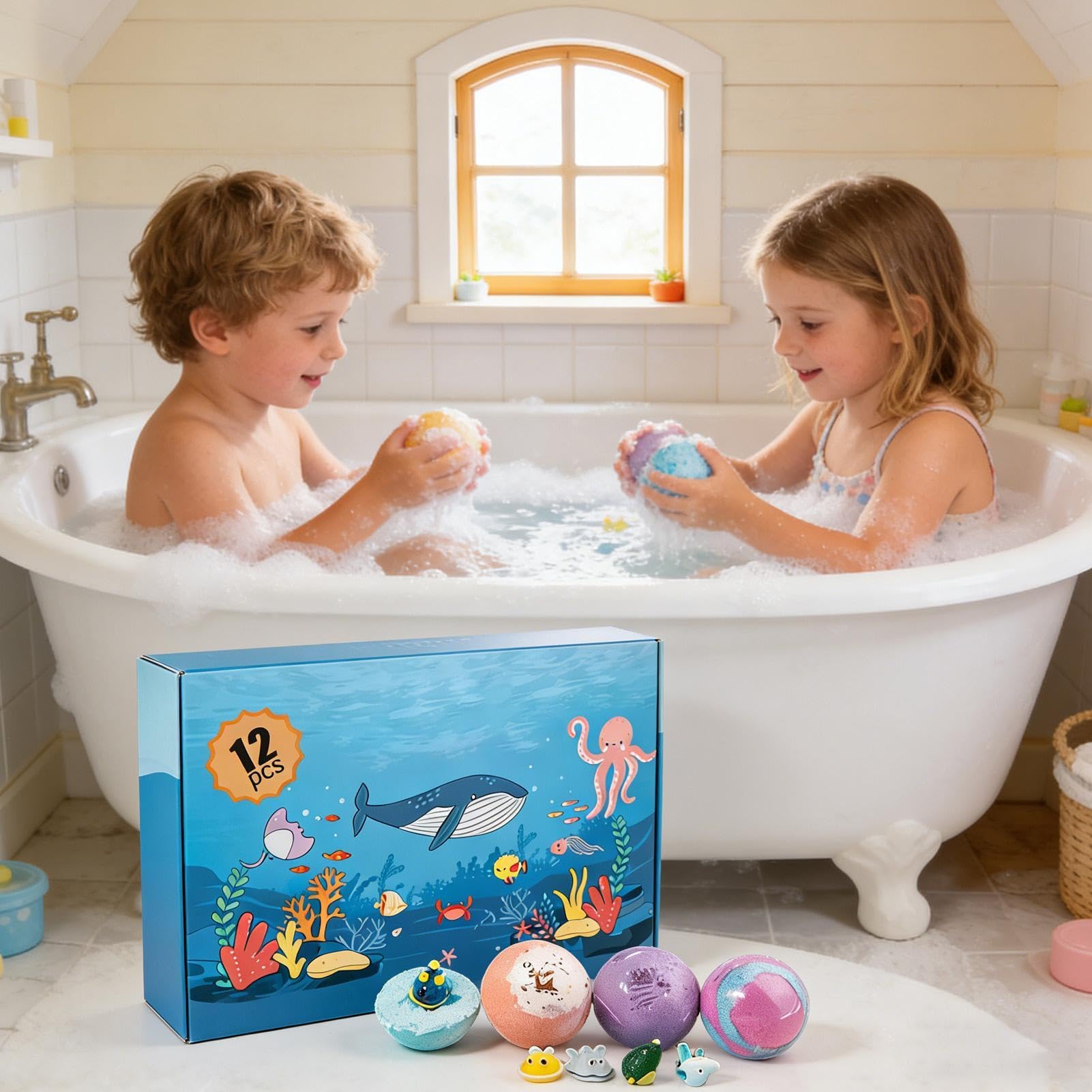 Bombas de Baño Burbujeantes 12 Piezas Limpiador Corporal en Barra