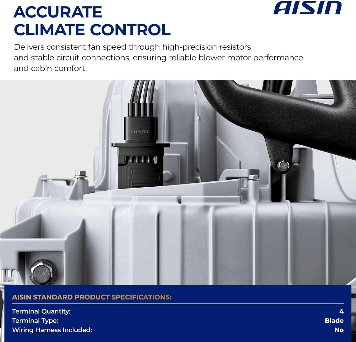 AISIN AFTERMARKET BMRVG-00353 HVAC Blower Motor Resistor - Compatible with Volkswagen Touareg 2011-2018, Porsche Cayenne 2011-2018