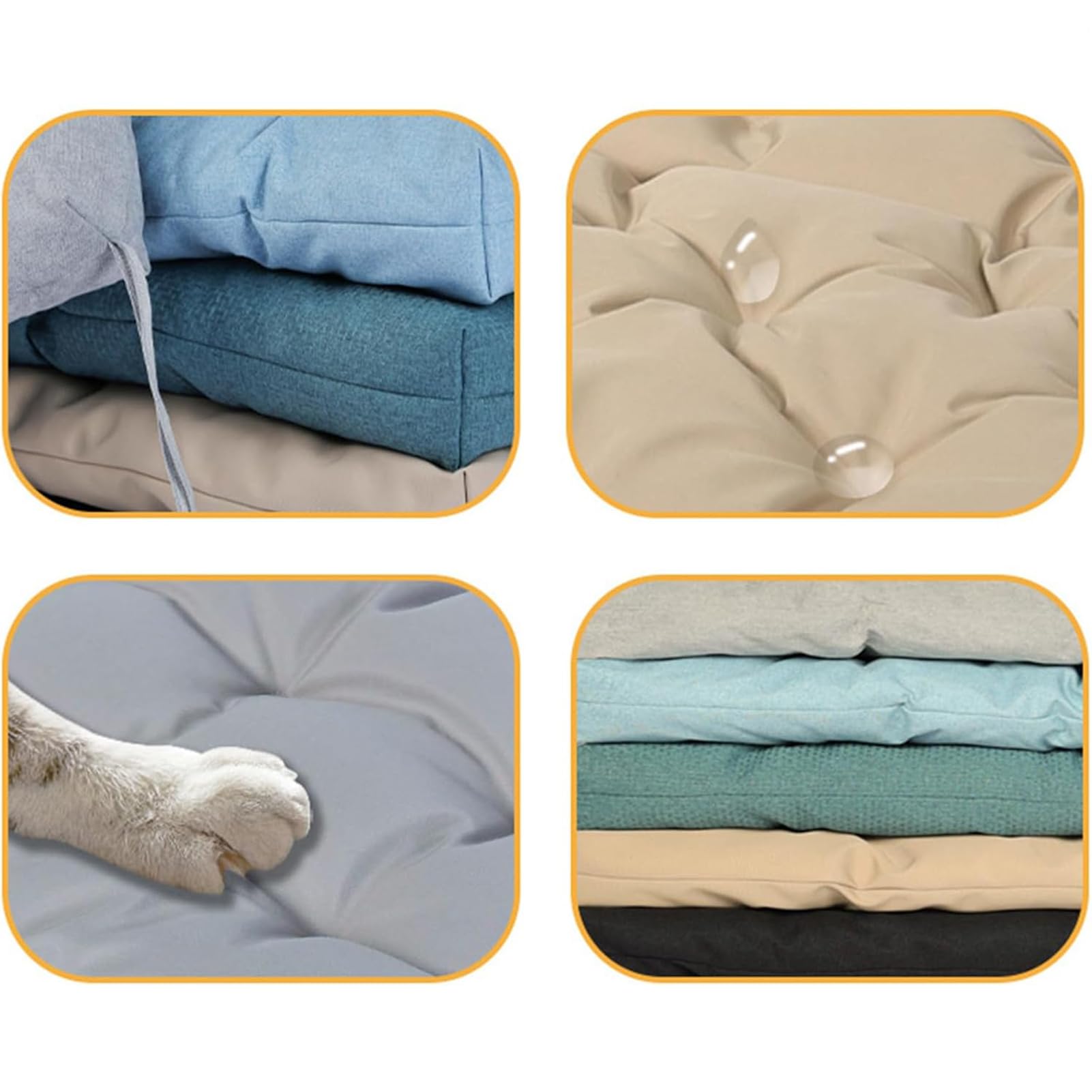 grandi cuscini da pavimento 140 x 40 x 8 cm ispessiti per comfort e resistenza allo scivolamento, impermeabili, resistenti alle macchie e più resistenti all'usura, adatti per mobili da giardino