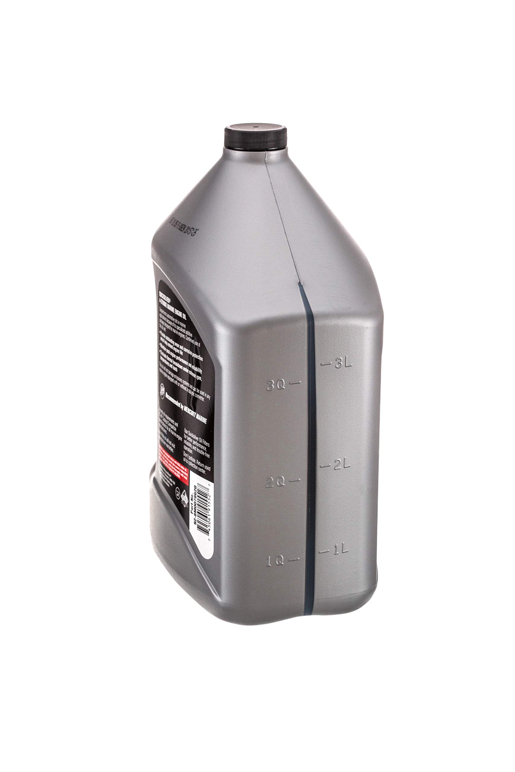 Quicksilver 8M0086224 4-Takt-Schiffsöl – Für Außenbord-, Z-Antrieb- & Innenbordmotoren – SAE 25W-40 Mineralisch – 4 Liter, Silber