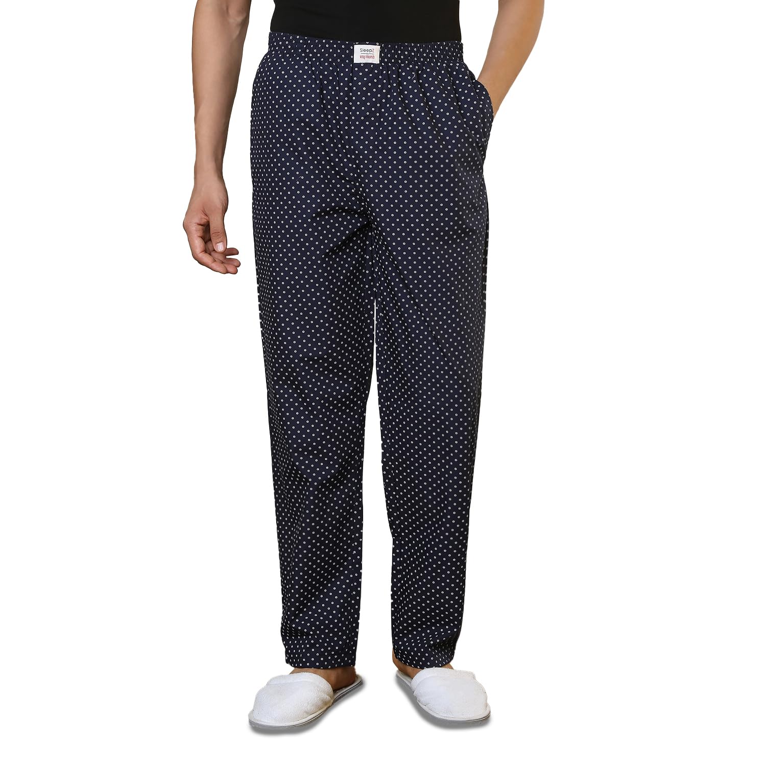 sleepz by raymond Men Flat Front Regular Fit Print Pattern Pure Cotton Pyjama-picture-11