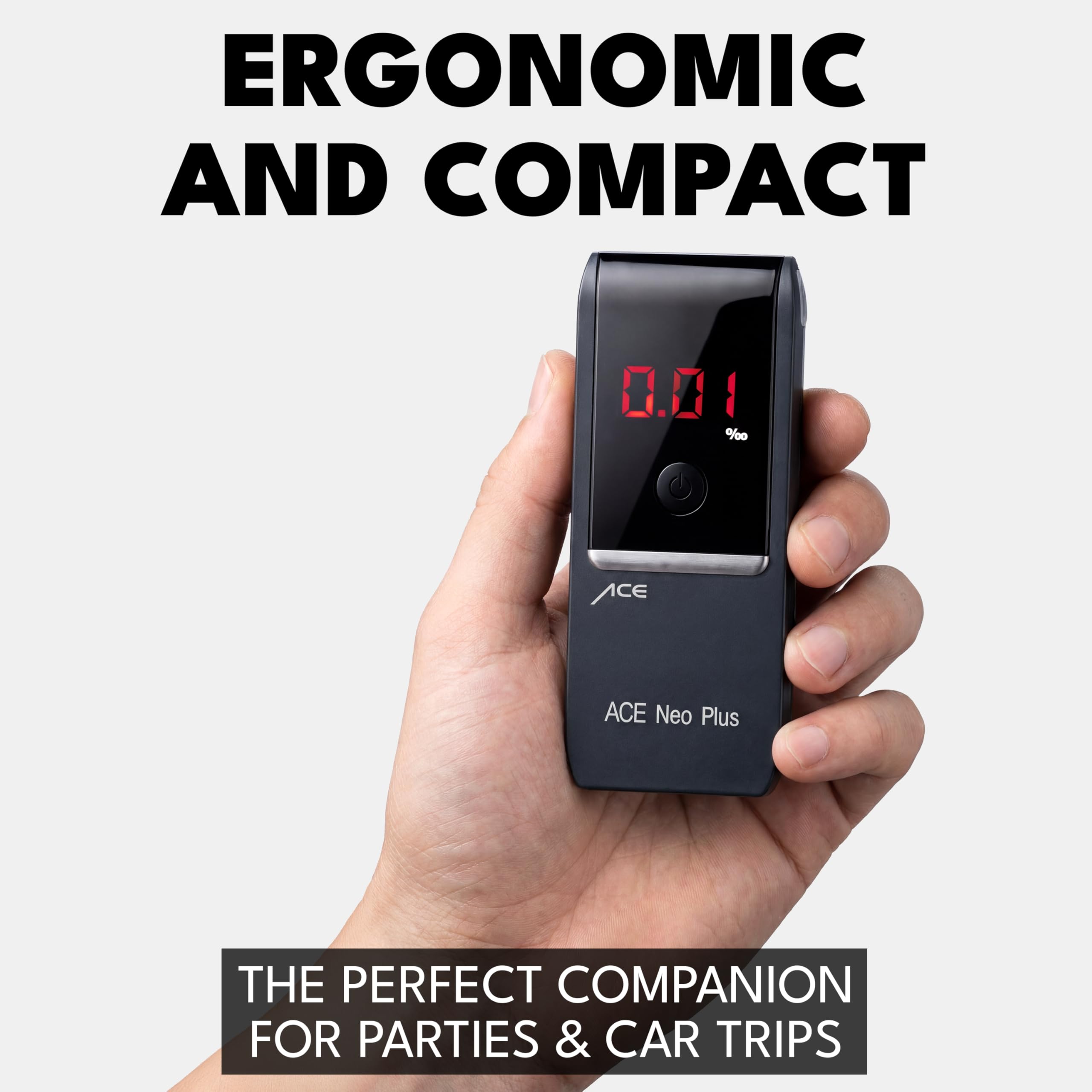 ACE 100051 Alkoholtester Neo, TU-Wien-Messgenauigkeit: 95,70% - Polizeigenau (Navy)