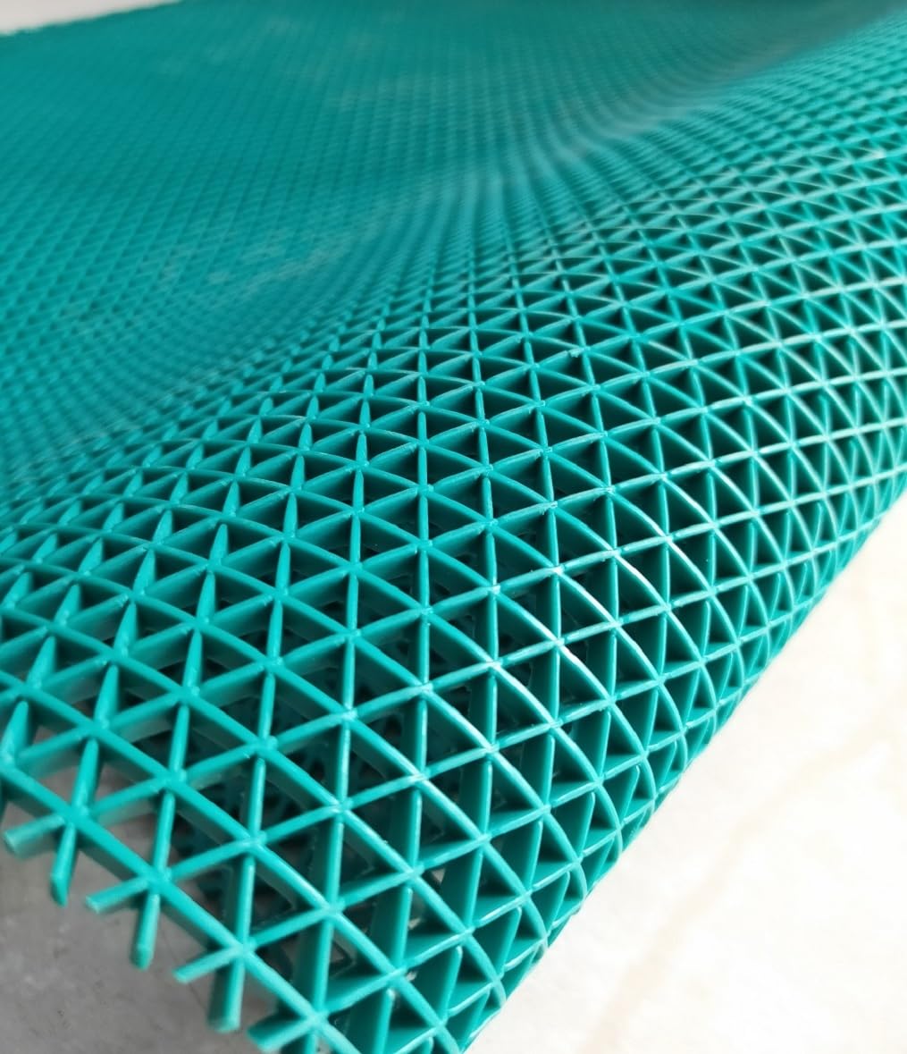 CRAFT SHOPPING Anti Skid PVC Rubber Mat for Bathroom Kitchen, Indoors/Outdoors Dust Trapper & Waterproof Doormat | Shower Mat for Hotel, Office (2 x 8 Feet, Blue) (B0D35QCR55) Amazon Price History, Amazon Price Tracker