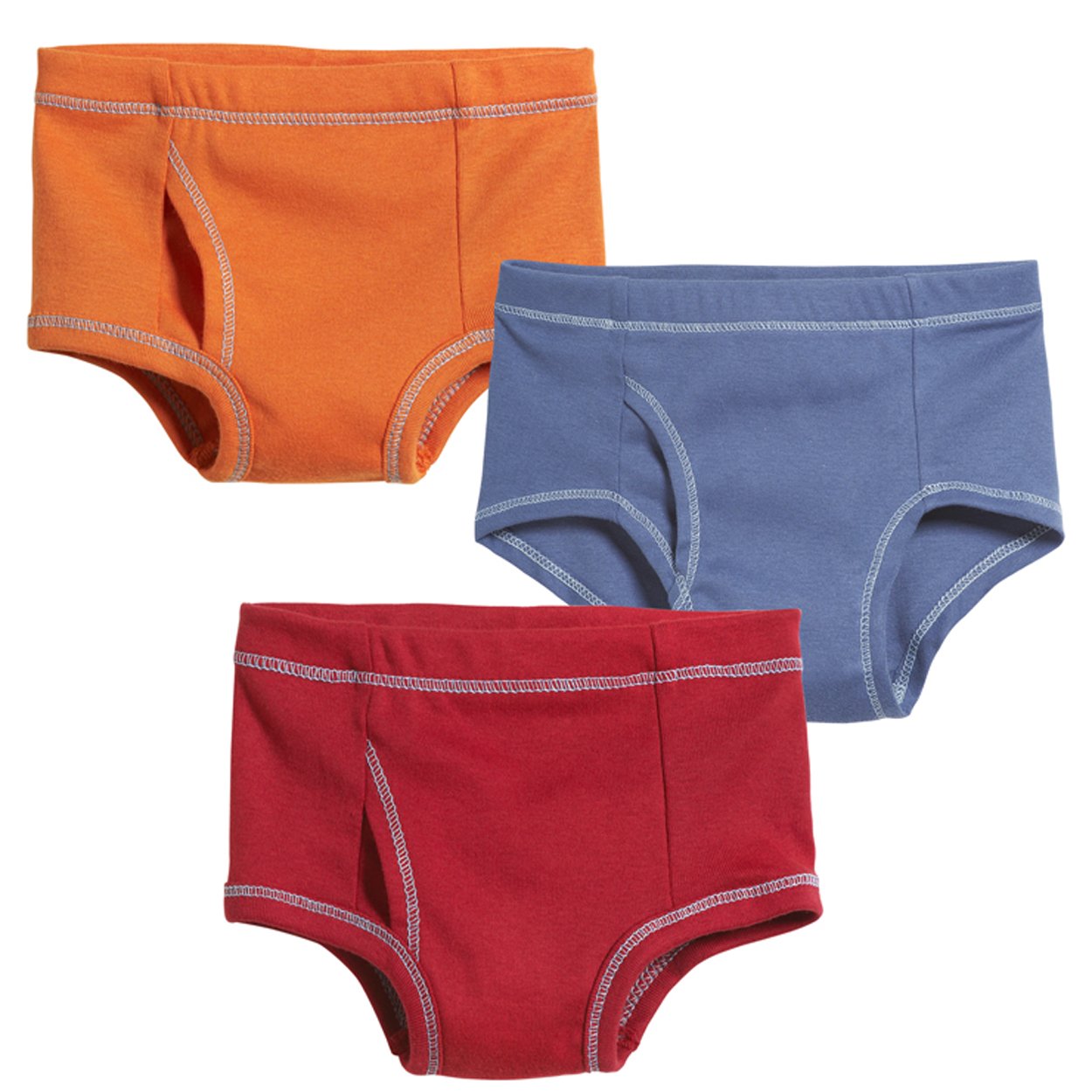 Made in USA Boys Briefs Cotton Underwear Suitable for Sensitive Skins 3-Pack Underpants SPD Sensory Friendly Clothing Brights