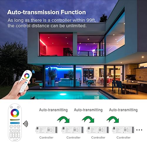 Miniatura 3 de SEZO WB5 5 en 1 Tuya WiFi 2.4GHz PWM LED controlador para atenuación RGB RGBCCT RGBW LED tira compatible con AlexaGoogle HomeTuya Smart Life APP