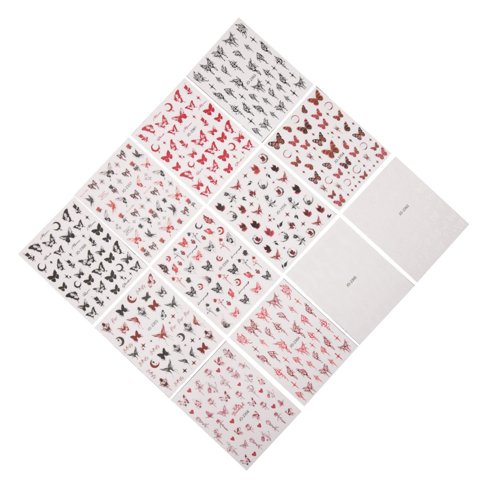 Healeved 60hojas Pegatinas De Uñas De Oscura Para Decoración De Uñas Fácil Aplicación y Diseño Creativo Para Decoraciones Variadas