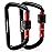 FresKaro Carabiner Clip, Locking and Small, Heavy Duty Carbineers, Key and Keychain Clips, Black Karabiner 3inch, Aluminum, D-Ring, for Belt, Hammock, Weight Bearing, Hiking, Dog Crate, 2Pack