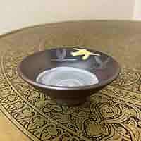 萬古輝彩鶴文壺、醉月窯、陶器、工芸品、古美術、花器、壺、飾り 萬古輝彩鶴文壺、醉月窯、陶器、工芸品、古美術、花器、壺、