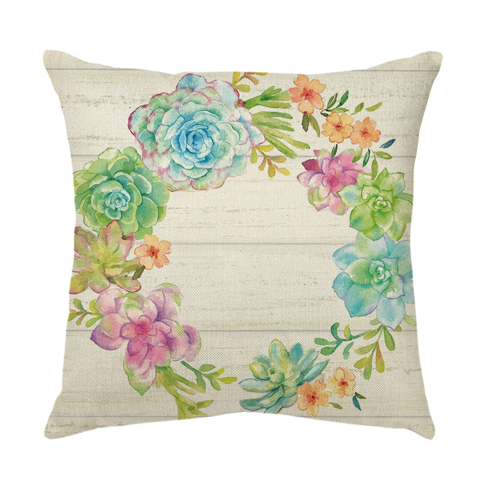 4 Piezas Funda de Almohada Guirnalda Fundas de Cojín Terciopelo Sencillo y Decorativo para Sofá Camas Dormitorio Coche Lino Cojines Throw Pillow Covers 80x80cm/32x32 Inch